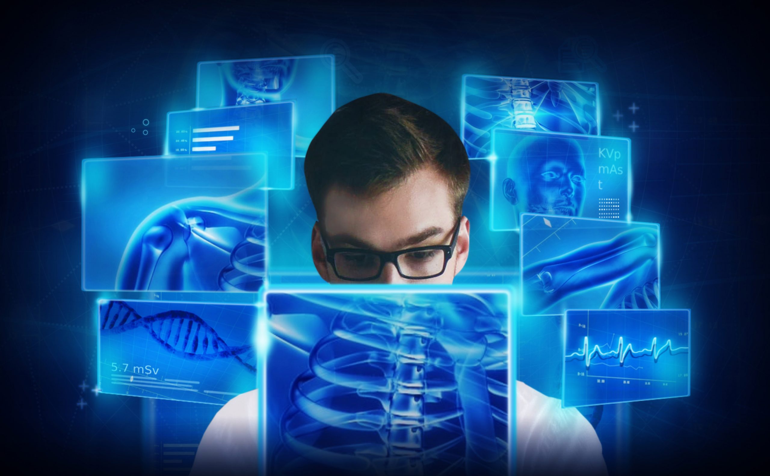 Medical Doctor Studying the Human Body – Concept